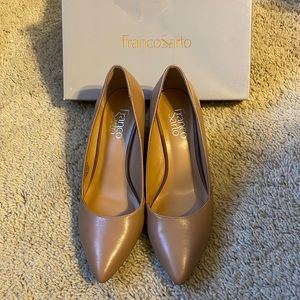 Franco Sarto wedge heels. Size 7 1/2. Taupe. Only worn once.
